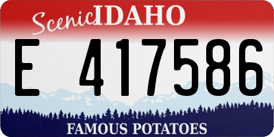 ID license plate E417586