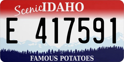 ID license plate E417591