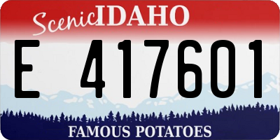 ID license plate E417601
