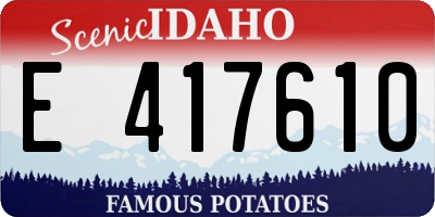 ID license plate E417610