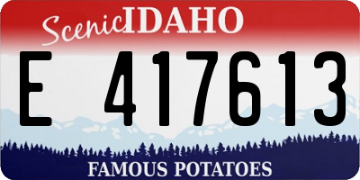 ID license plate E417613