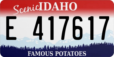 ID license plate E417617