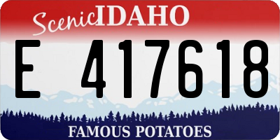 ID license plate E417618