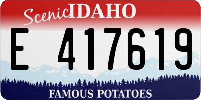 ID license plate E417619
