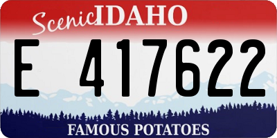 ID license plate E417622
