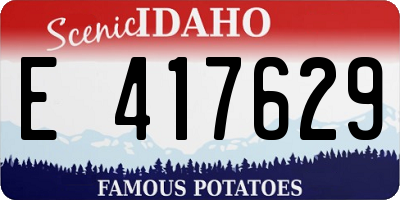 ID license plate E417629