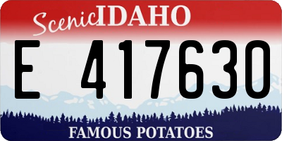 ID license plate E417630