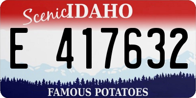 ID license plate E417632