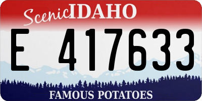ID license plate E417633