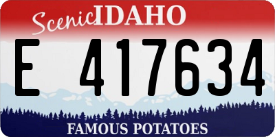 ID license plate E417634