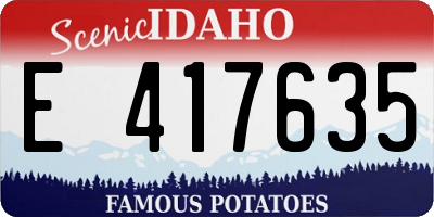 ID license plate E417635