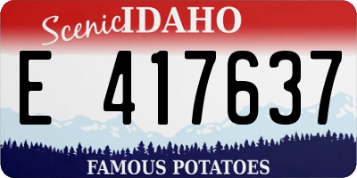 ID license plate E417637