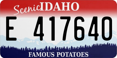 ID license plate E417640
