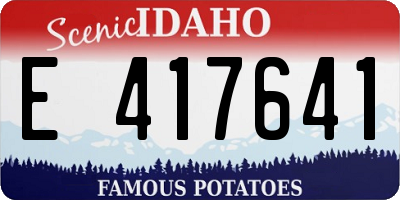 ID license plate E417641