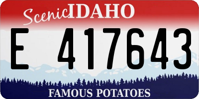 ID license plate E417643