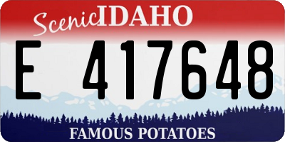 ID license plate E417648