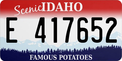 ID license plate E417652