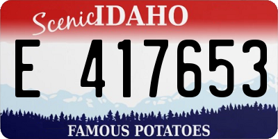 ID license plate E417653