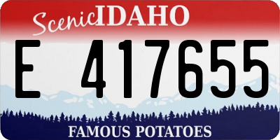 ID license plate E417655