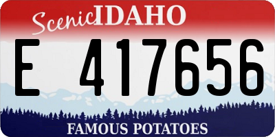 ID license plate E417656
