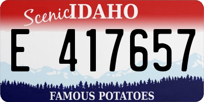 ID license plate E417657