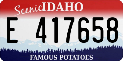 ID license plate E417658