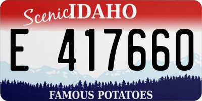 ID license plate E417660