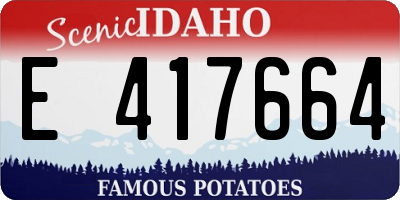 ID license plate E417664