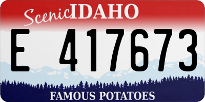 ID license plate E417673