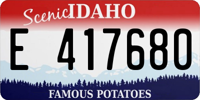 ID license plate E417680