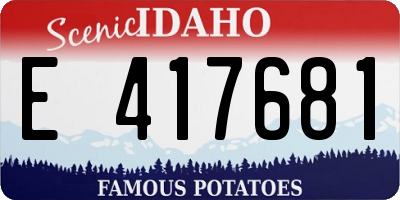 ID license plate E417681