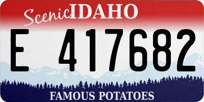 ID license plate E417682
