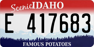 ID license plate E417683