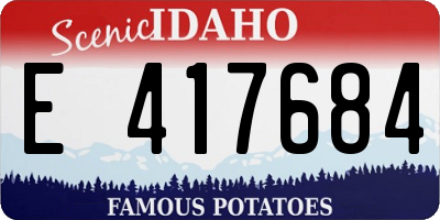 ID license plate E417684