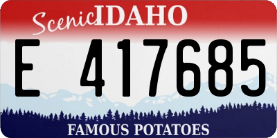 ID license plate E417685