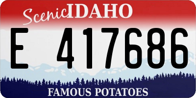 ID license plate E417686