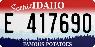 ID license plate E417690