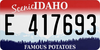 ID license plate E417693