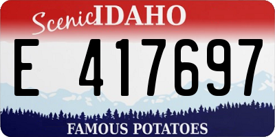 ID license plate E417697