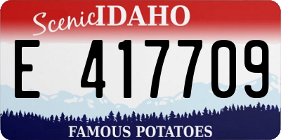 ID license plate E417709