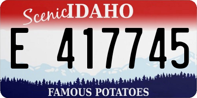 ID license plate E417745