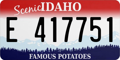 ID license plate E417751