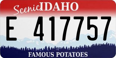 ID license plate E417757