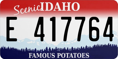 ID license plate E417764