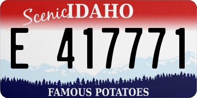ID license plate E417771