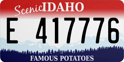 ID license plate E417776