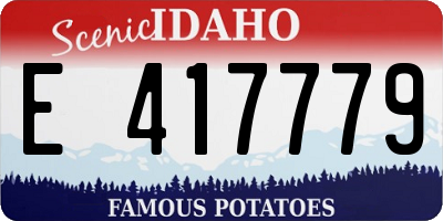 ID license plate E417779