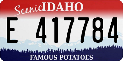 ID license plate E417784