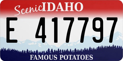 ID license plate E417797