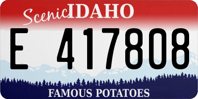 ID license plate E417808